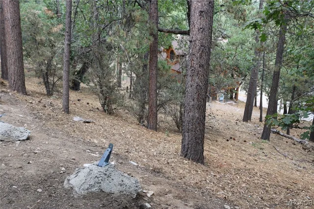 a view of a house with a door and wooden walls