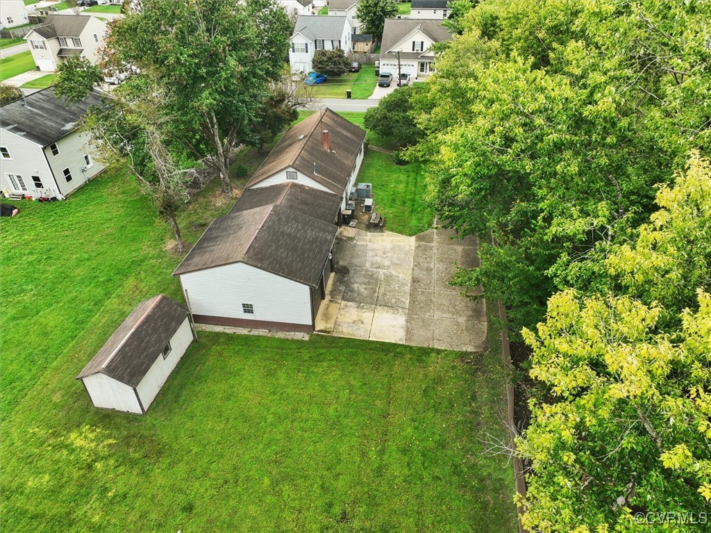 456 Queens Creek Road Williamsburg, VA 23185 - Photo 42 of 44 an aerial view of a house with a yard