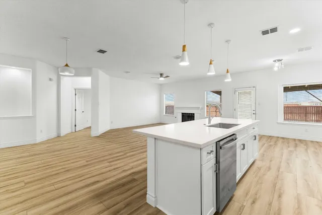 an aerial view of residential building with parking space