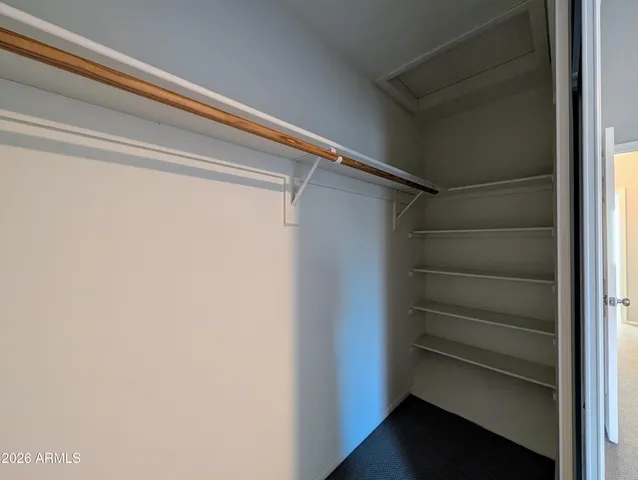 a view of walk in closet