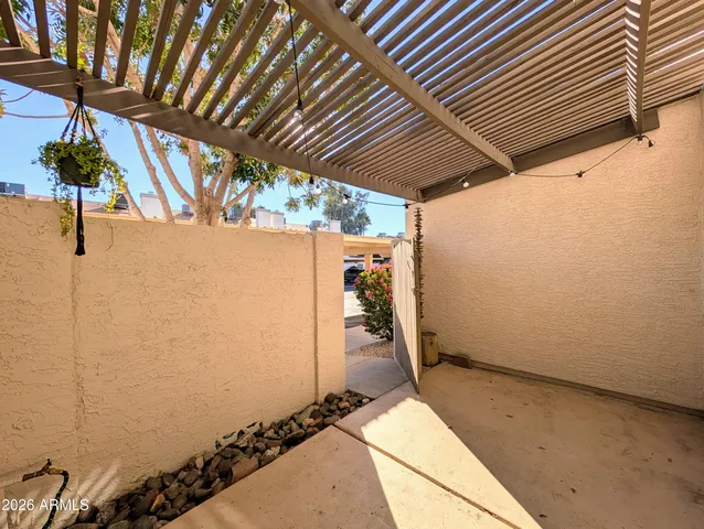 a backyard of a house