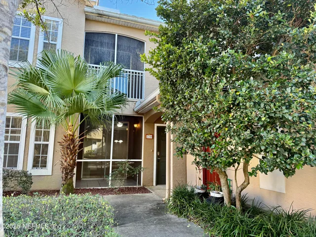 a view of a swimming pool with an outdoor space