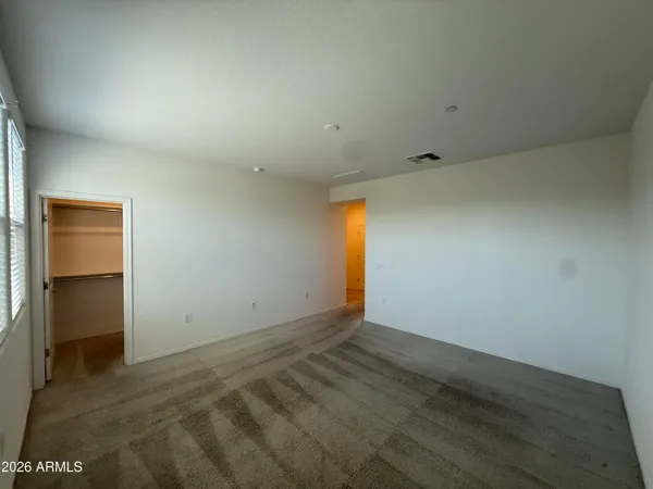 an empty room with a natural light