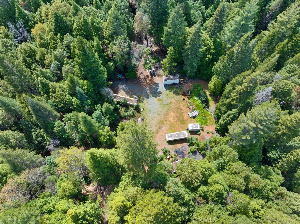63 Binet Road Clipper Mills, CA 95930 - Photo 6 of 25 an aerial view of residential house with outdoor space and trees all around