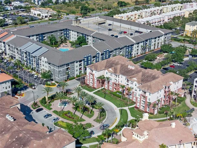 an aerial view of a city