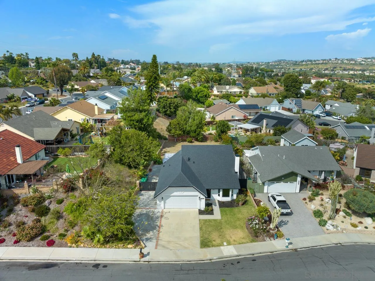 1706 Catalpa Road Carlsbad, CA 92011 - Photo 41 of 41 an aerial view of residential houses with outdoor space and trees