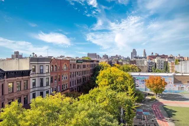 a view of a glass door with a window