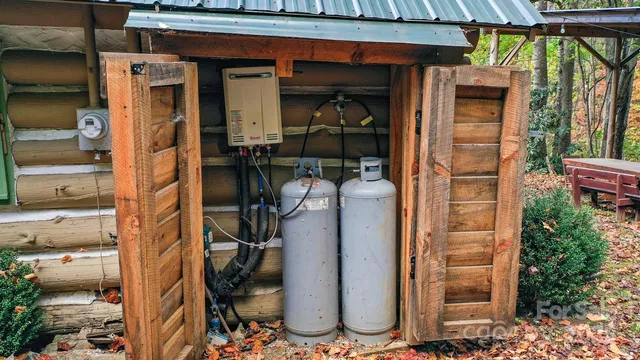 a view of a house with a door and a window