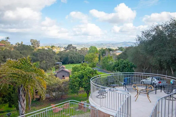 a view of city from balcony