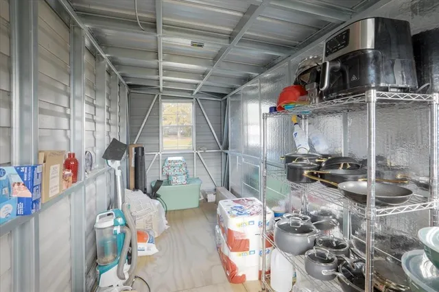 a view of storage and utility room