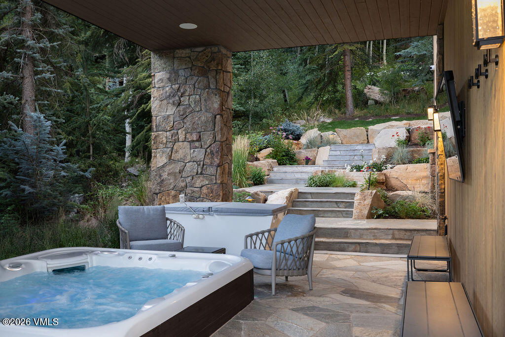 254 Beaver Dam Road Vail, CO 81657 - Photo 22 of 59 2608_254_beaver_dam_exterior_hottub_a
