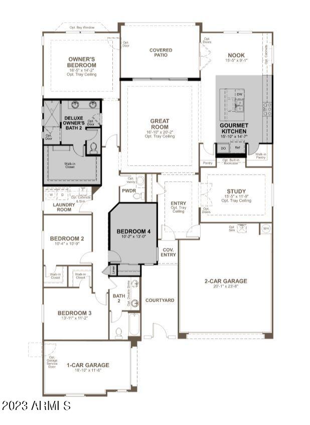 19701 East Rosa Road Queen Creek, AZ 85142 - Photo 2 of 2 Lot 101-Dominic elev A-floorplan