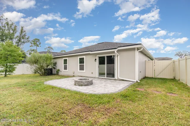 a backyard of a house