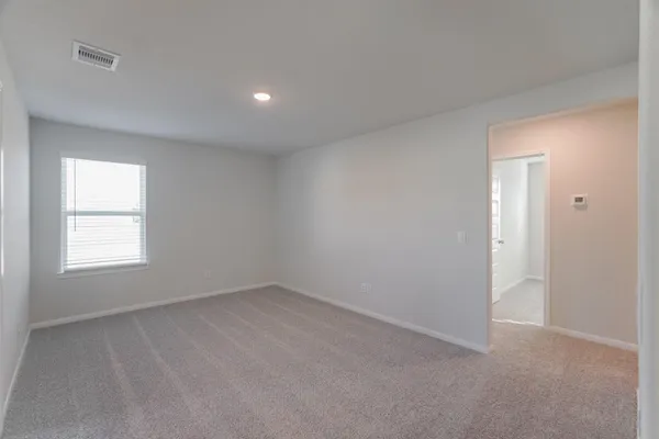 an empty room with a window