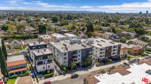 an aerial view of a city