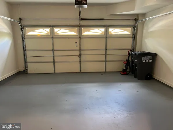 a view of a garage