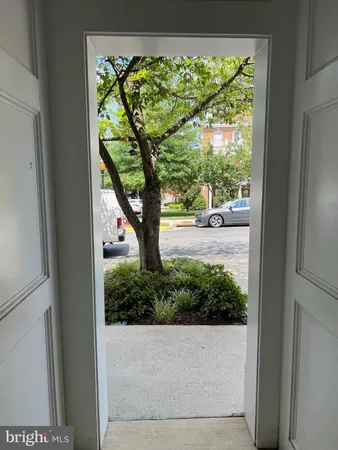 a view of a yard with an outdoor space