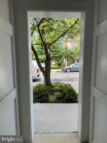 a view of a yard with an outdoor space