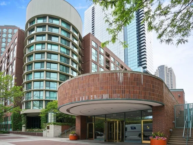 a front view of a building