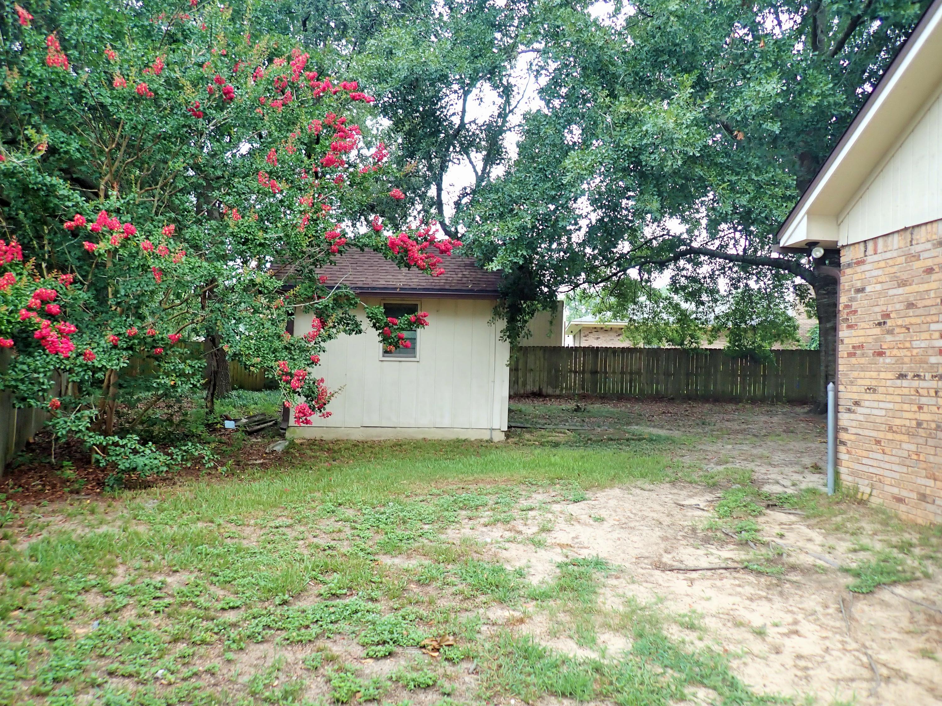 303 Sheldon Court Crestview, FL 32539 - Photo 37 of 45 a small garden covered with tall trees
