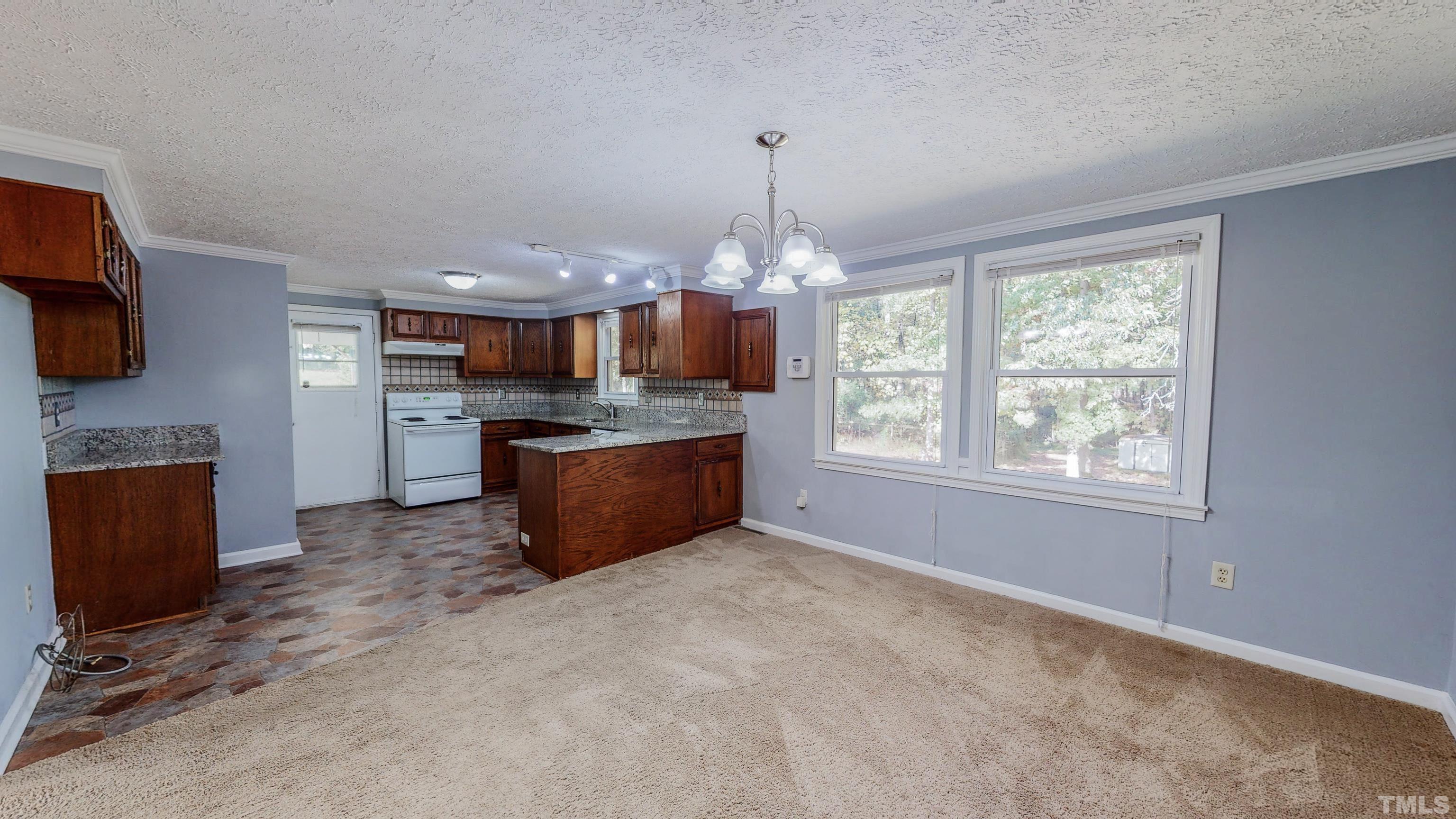 180 Dancy Day Road Roxboro, NC 27574 - Photo 14 of 30 a large kitchen with cabinets stainless steel appliances and a fireplace