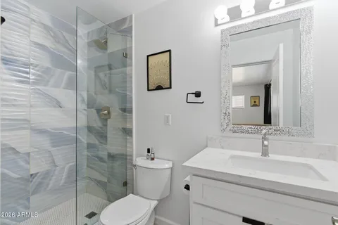 a view of room with cabinets