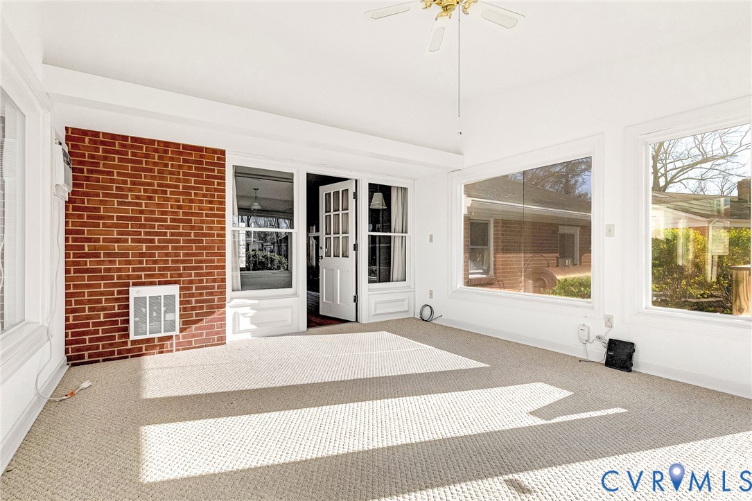 2820 Euphoria Road Chester, VA 23831 - Photo 20 of 38 Unfurnished sunroom featuring carpet, a ceiling fa