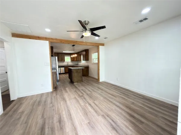 a view of a livingroom with a fireplace