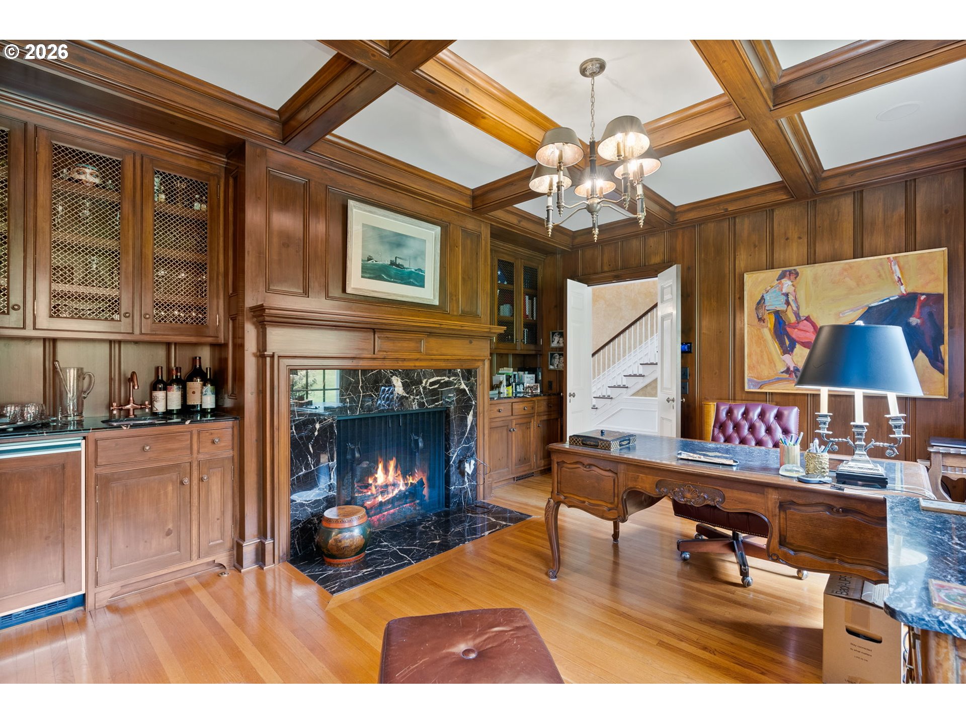 2393 South Military Road Portland, OR 97219 - Photo 17 of 48 a living room with furniture and a fireplace