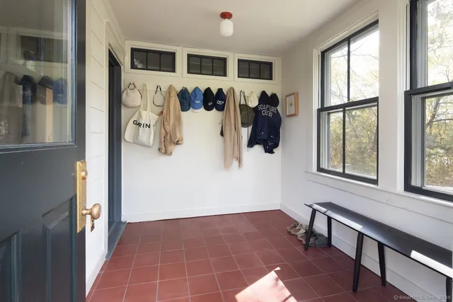a view of a entryway in a house