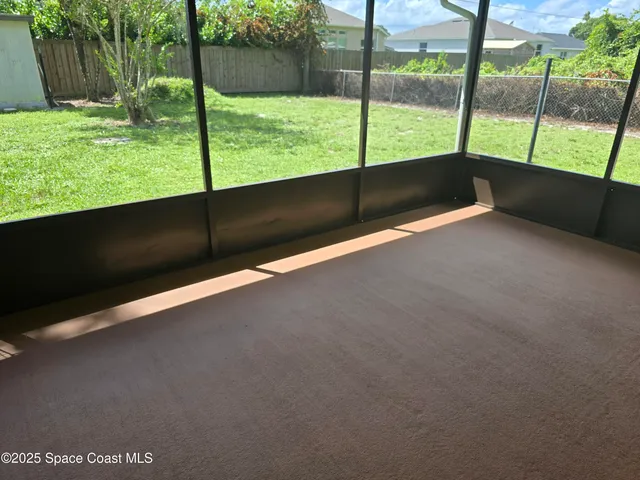 a view of backyard from window