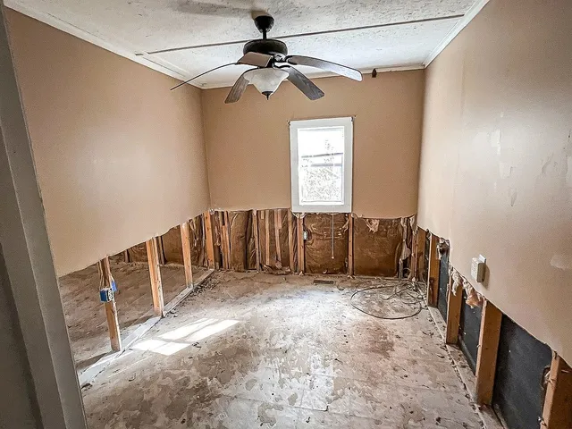 a bathroom with a bathtub and shower