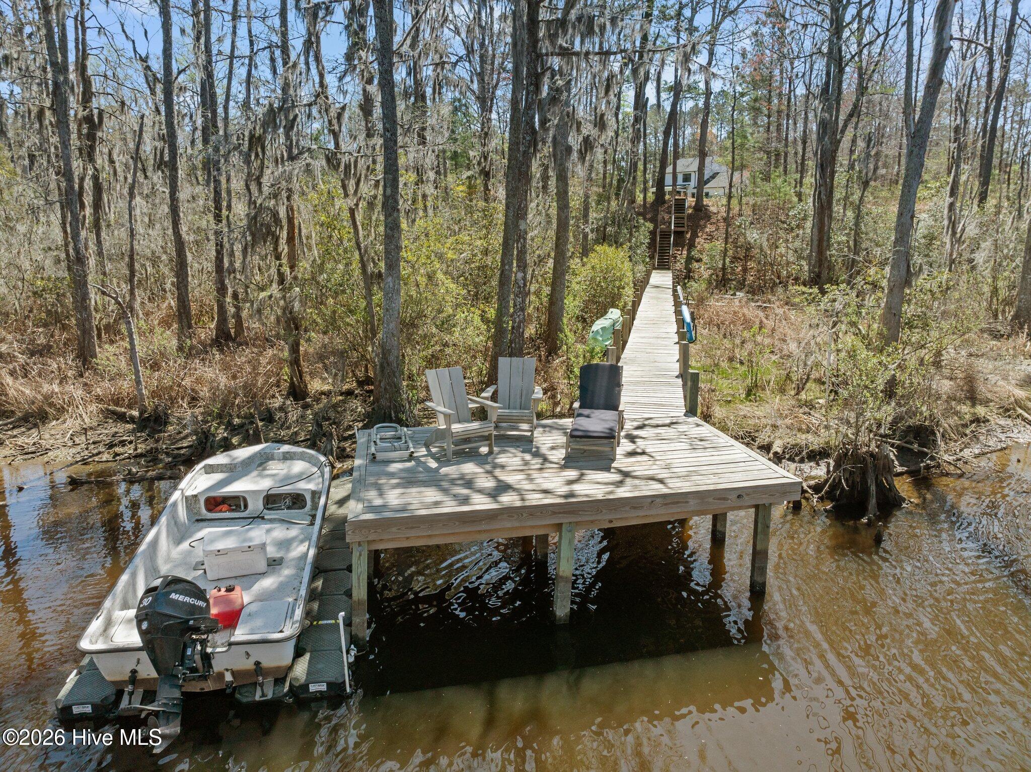 199 Yeats Creek Road Chocowinity, NC 27817 - Photo 11 of 46 Boat dock, looking back towards house.