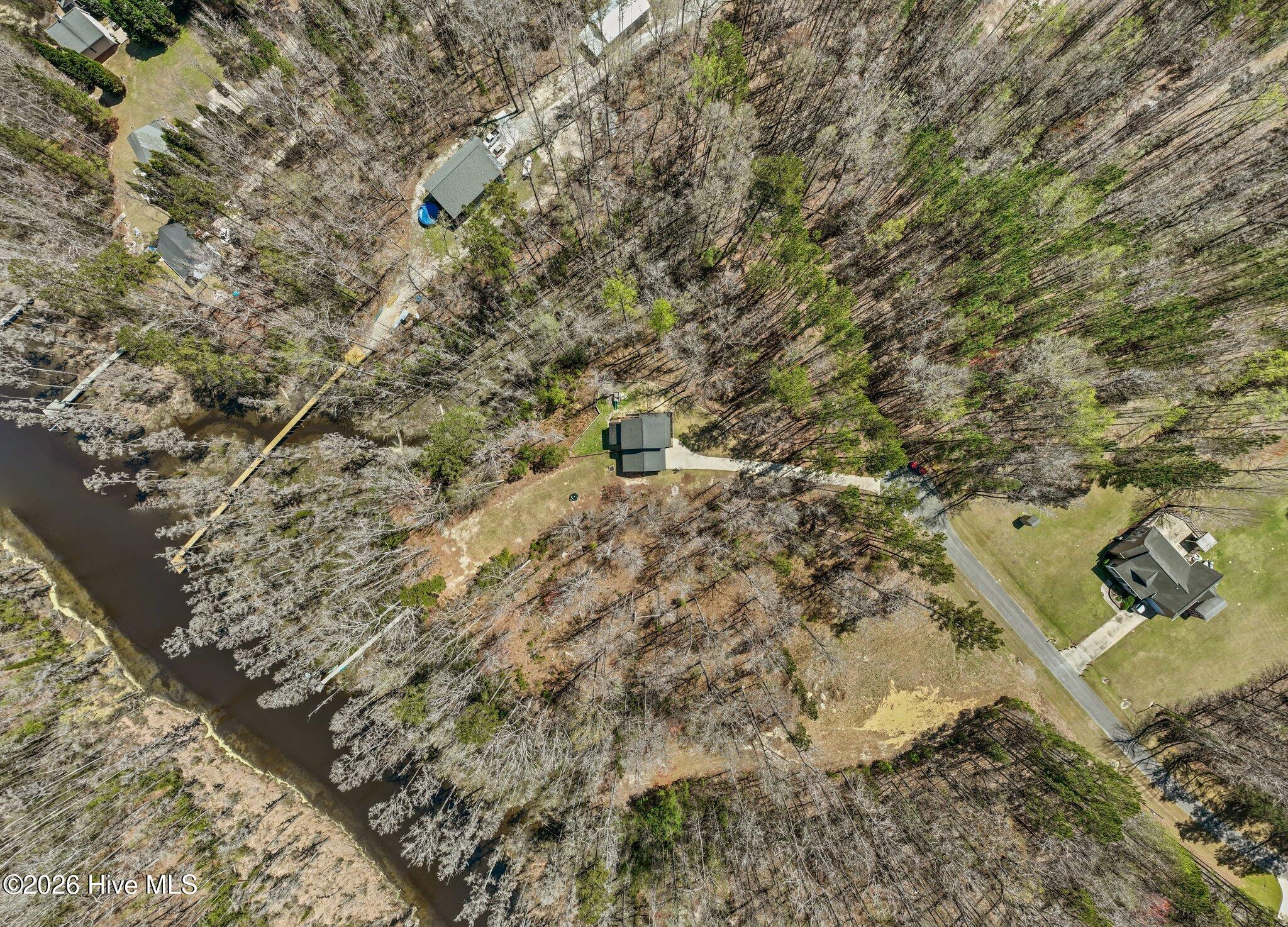 199 Yeats Creek Road Chocowinity, NC 27817 - Photo 12 of 46 Aerial straight overhead.