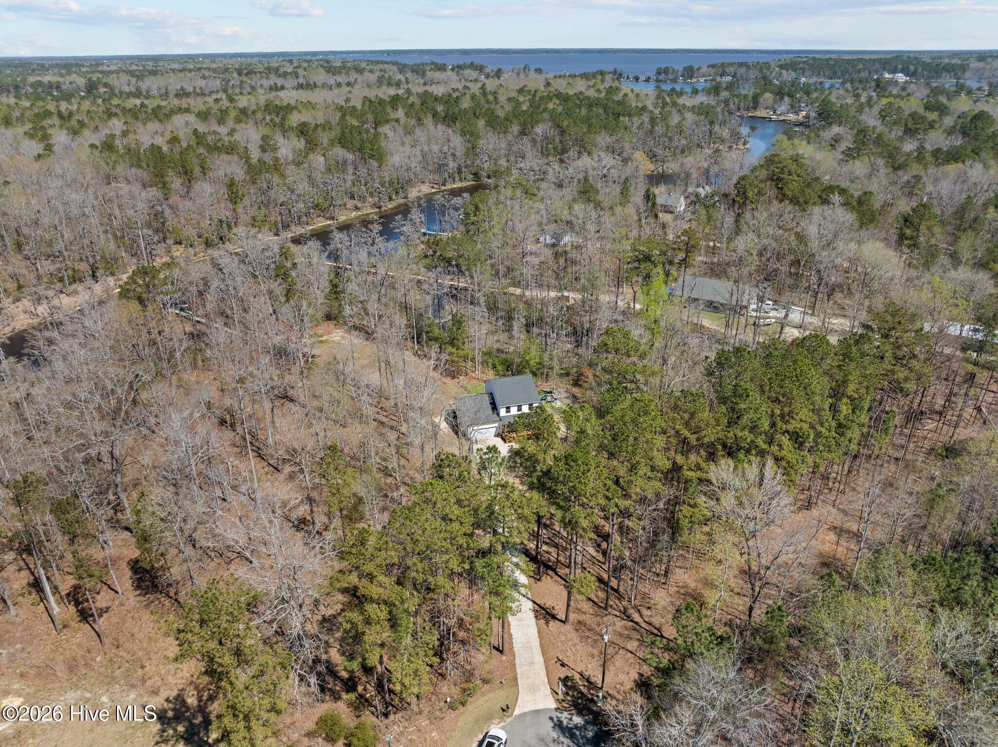 199 Yeats Creek Road Chocowinity, NC 27817 - Photo 9 of 46 Aerial Blounts Bay in the distance.