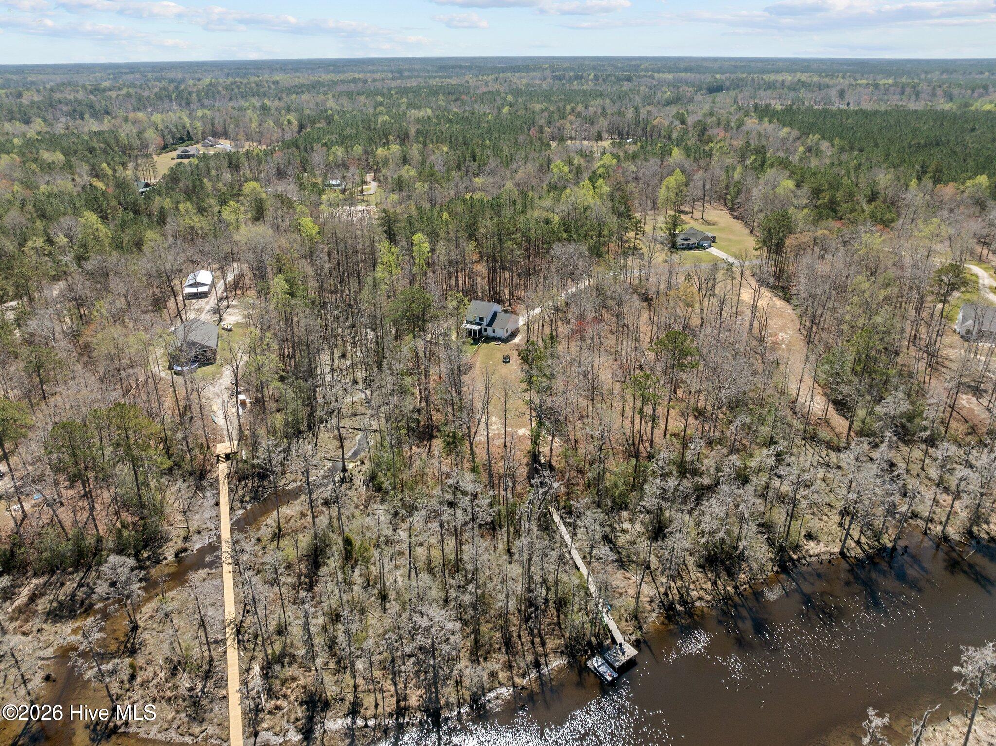 199 Yeats Creek Road Chocowinity, NC 27817 - Photo 10 of 46 Aerial of creek to house.