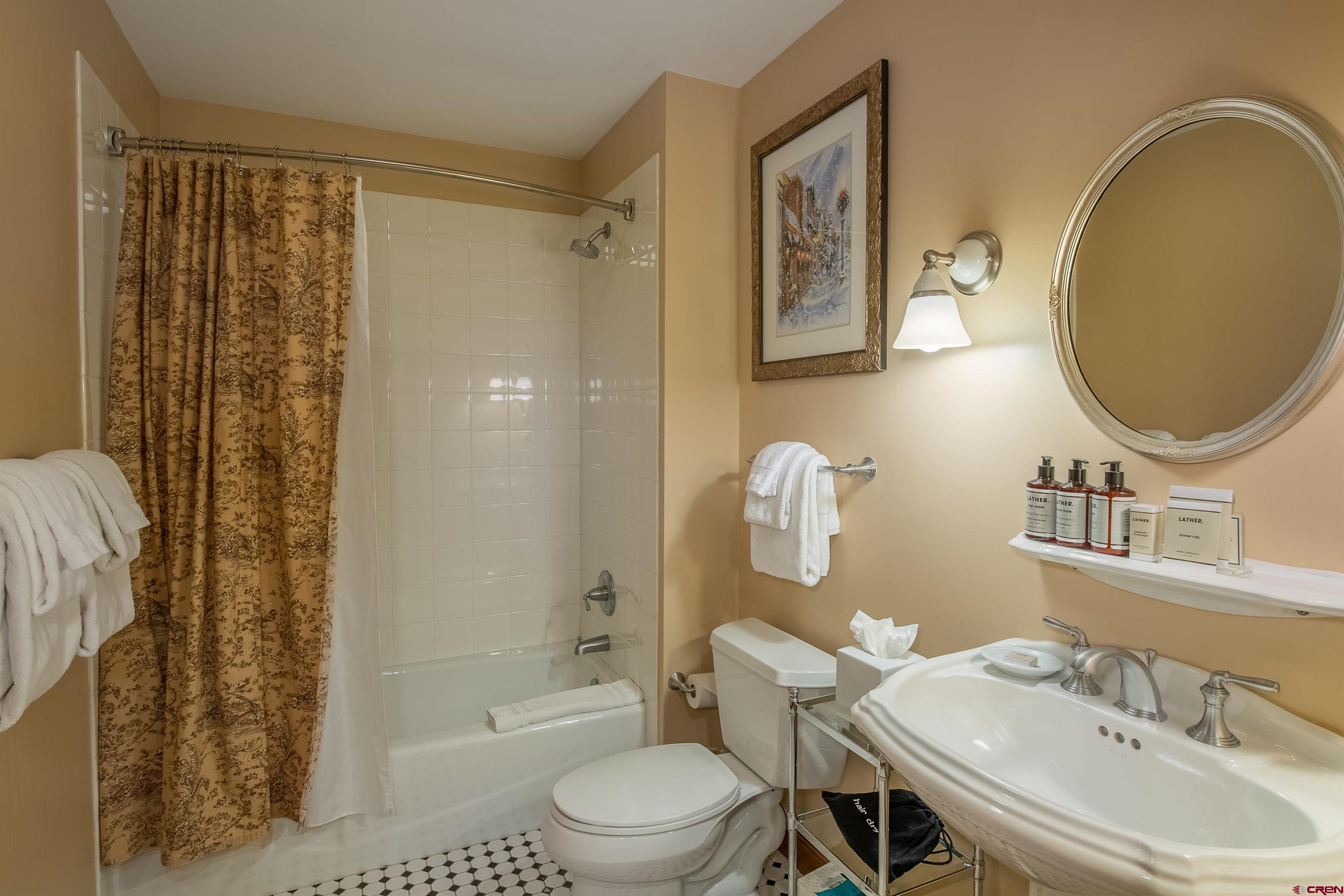 620 Gothic Road, Unit 504 Crested Butte, CO 81225 - Photo 19 of 33 a bathroom with a sink a toilet and shower