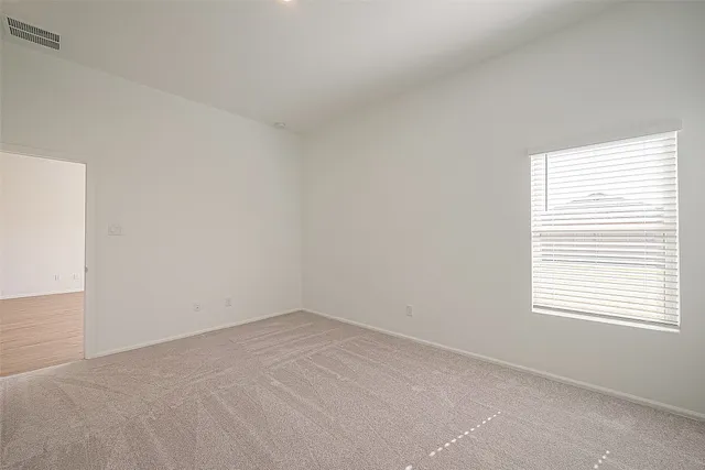 an empty room with a window