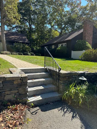 a view of a backyard with a garden