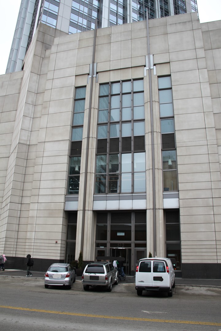 a car parked in front of a building