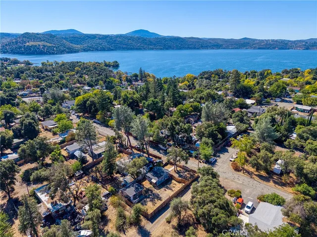 an aerial view of residential house and green space
