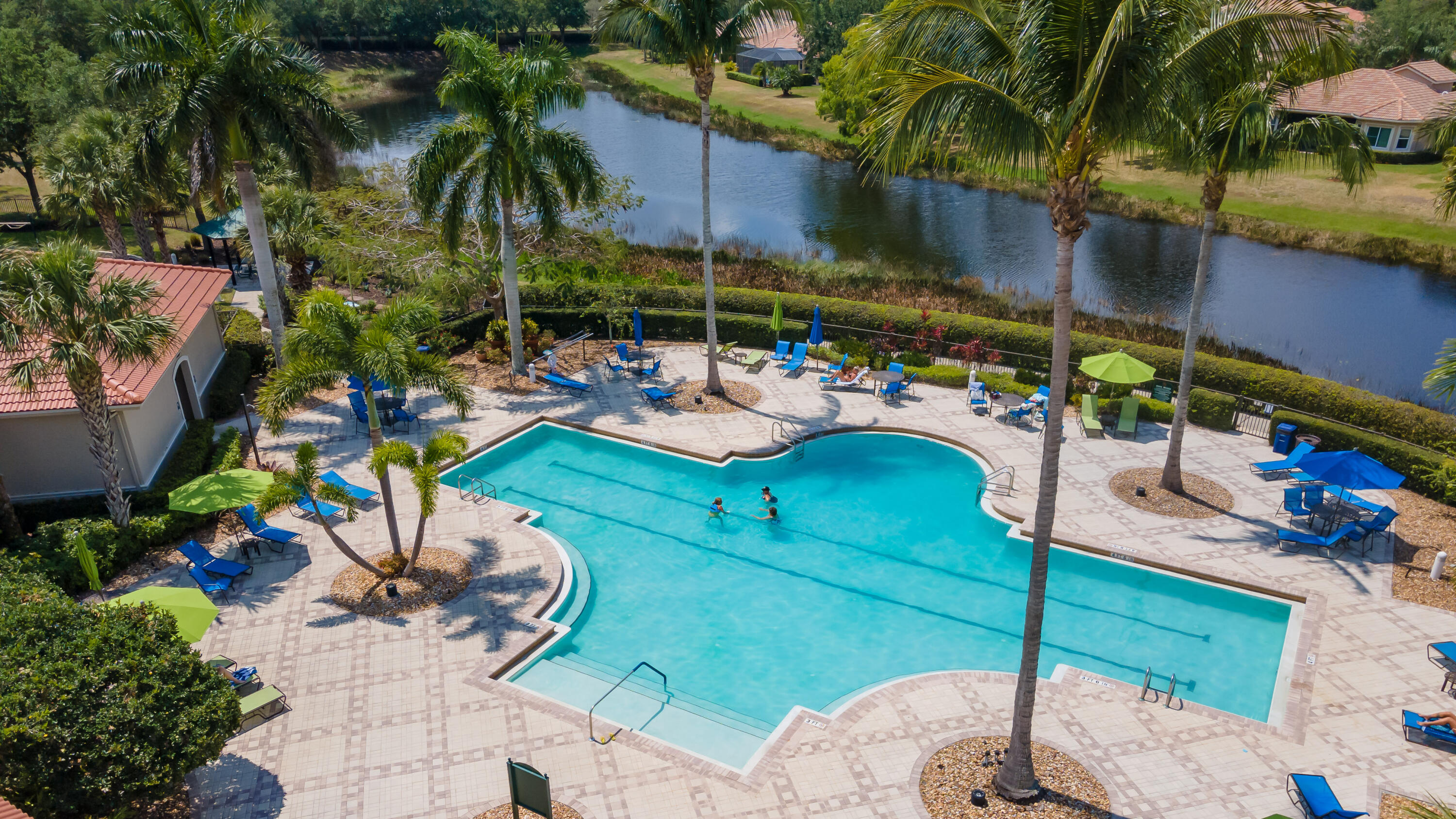 8605 Tompson Point Road Port St. Lucie, FL 34986 - Photo 70 of 90 Island Club Pool Aerial_