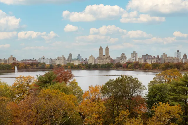 a view of lake and city