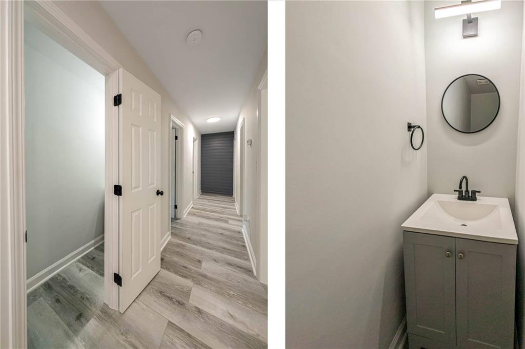 610 Glenforest Road Atlanta, GA 30328 - Photo 28 of 44 a bathroom with a sink and a mirror