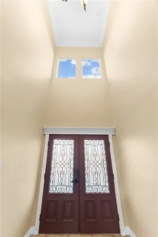 wooden floor and windows in a room