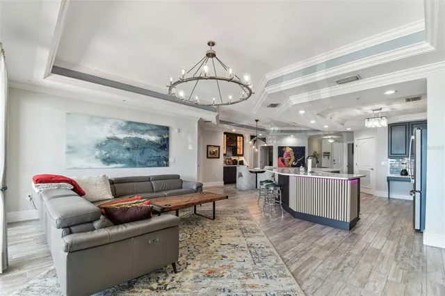 a view of a balcony with furniture