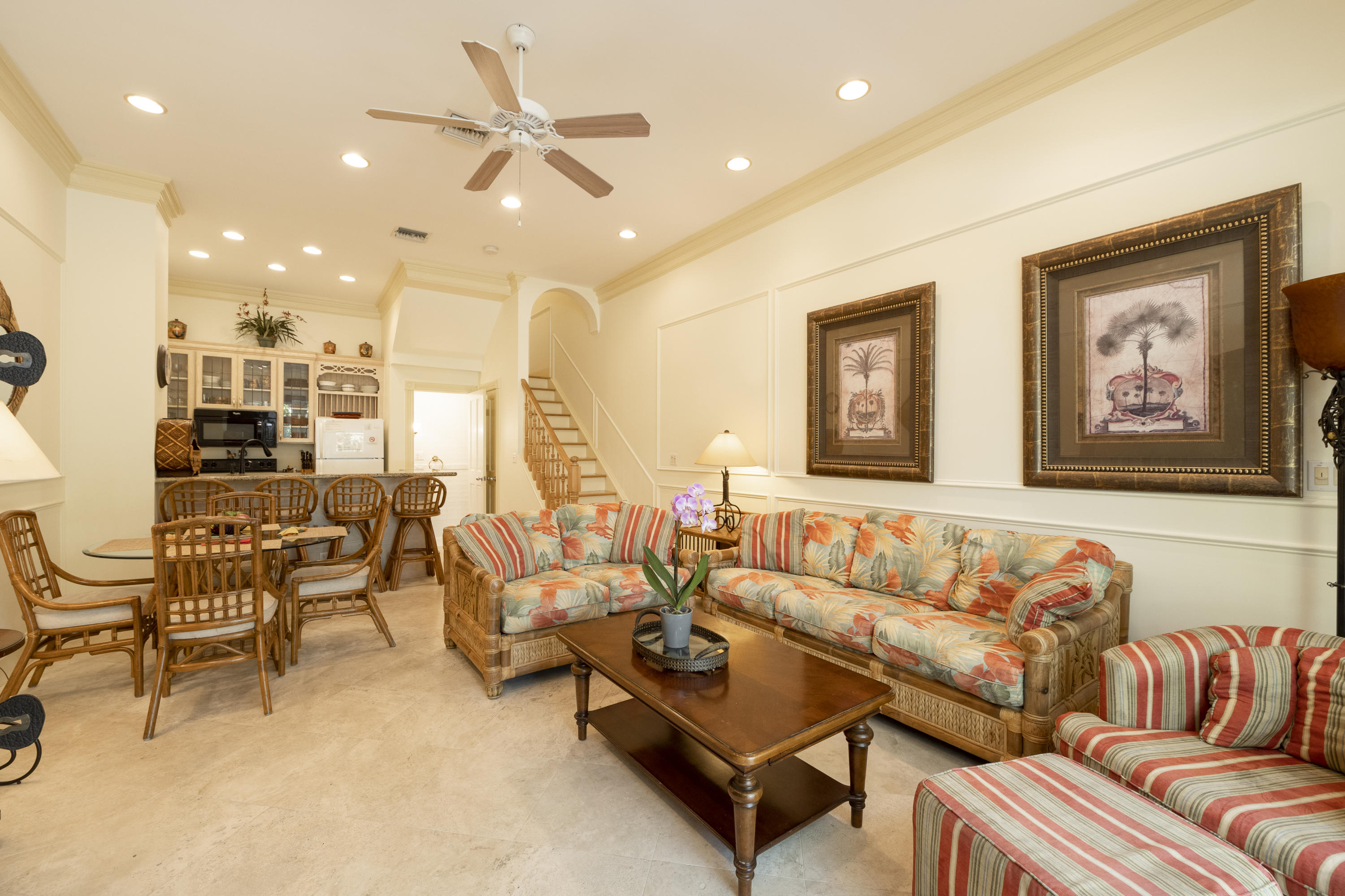 101 Front Street, Unit 5 Key West, FL 33040 - Photo 4 of 36 a living room with furniture and kitchen view
