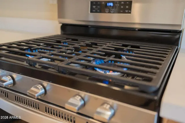 a close view of stove top oven