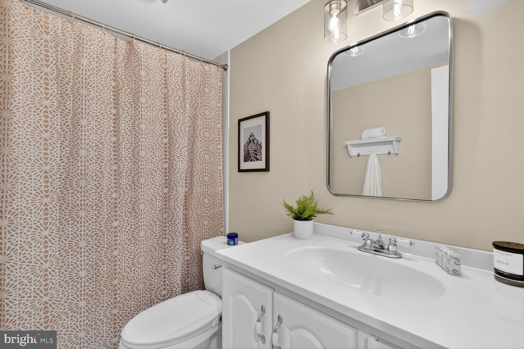 523 8th Street Northeast, Unit T2 Washington, DC 20002 - Photo 10 of 14 Bath with new mirror and light fixture