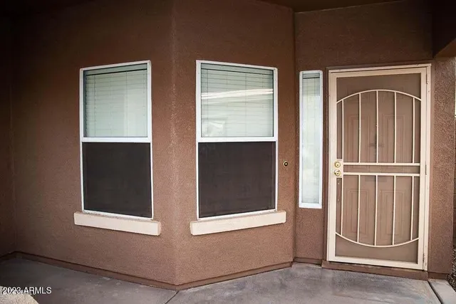 a view of front door of house